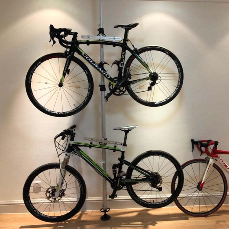 Bicycle Rack Hanger Triple Bike Stand Shelf Floor to Ceiling